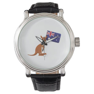 känguru australiens flagga armbandsur