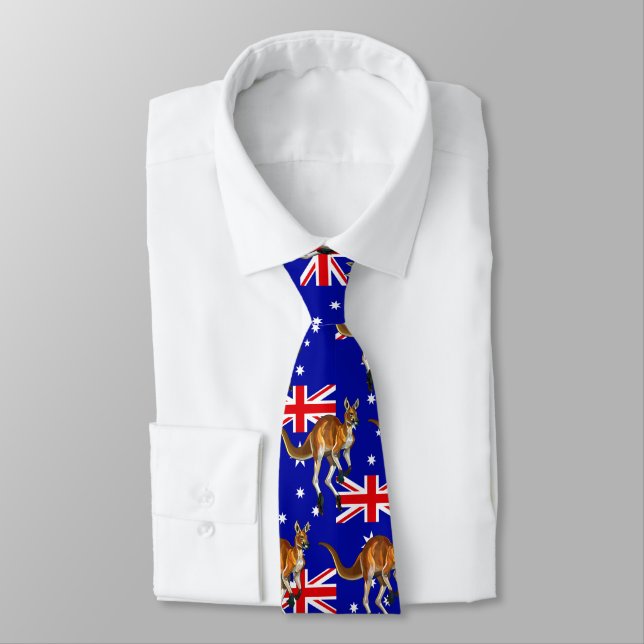 Känguru australiensisk flaggmönster slips (Bunden)