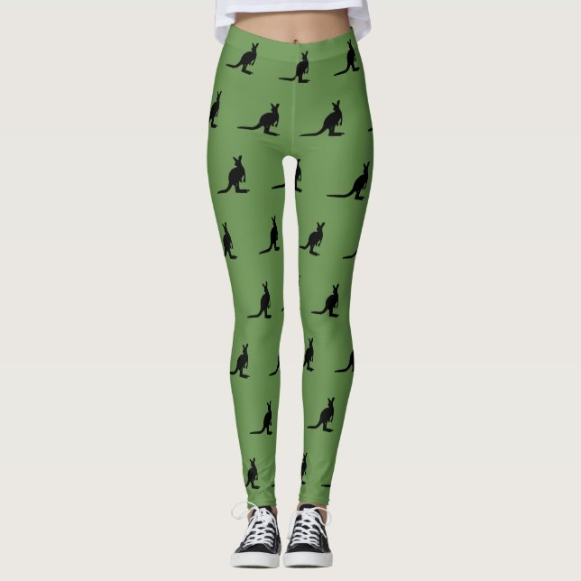 Känguru Australienska Leggings (Framsida)
