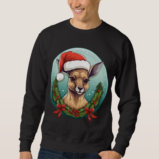 Känguru jul lång ärmad tröja (Framsida)