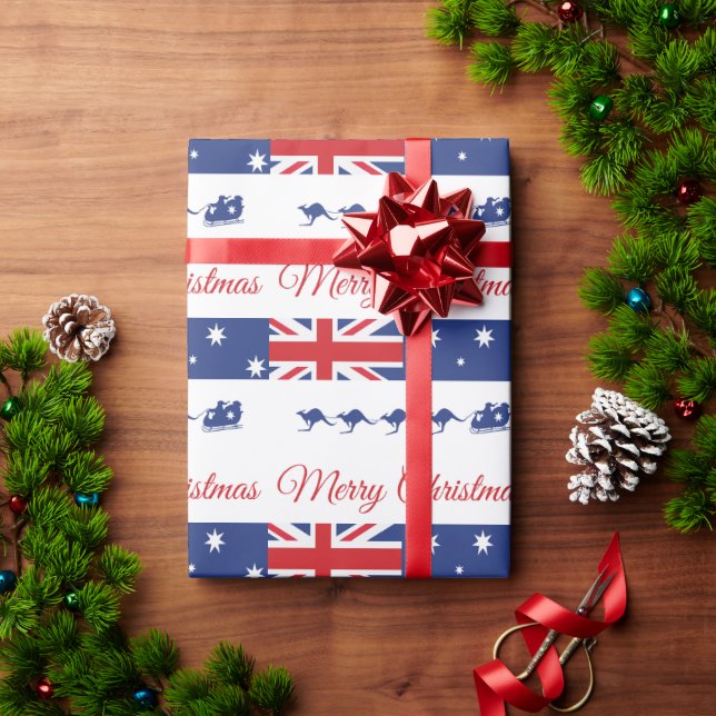 Känguru juldekoration, Glad släde Australisk Presentpapper (Julgåva)