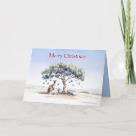 Känguru Koalas Näbbdjur Jul Eukalyptus Pyntskott Kort