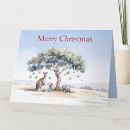 Känguru Koalas Näbbdjur Jul Eukalyptus Pyntskott Kort