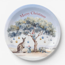 Känguru Koalas Näbbdjur Jul Träd Baubles