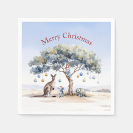 Känguru Koalas Näbbdjur Jul Träd Baubles Pappersservett