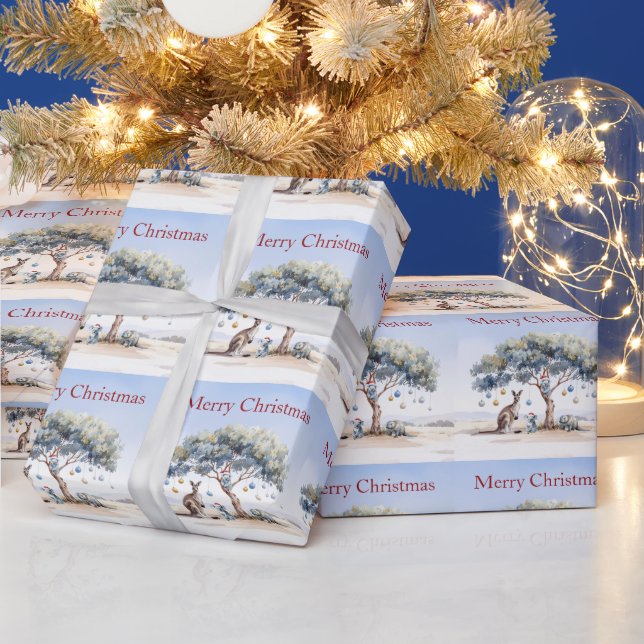 Känguru Koalas Näbbdjur Jul Träd Baubles Presentpapper (Helgdagar)