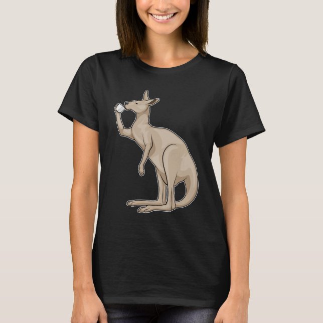 Känguru Koffekopp T Shirt (Framsida)