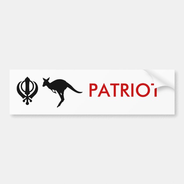 KÄNGURU kunda2, PATRIOT Bildekal (Framsidan)
