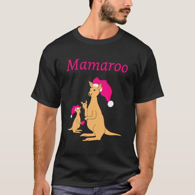 Känguru Mamma pun Australien  Mors dag T Shirt (Framsida)