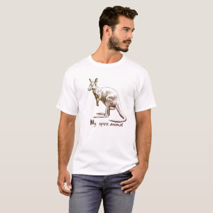 Känguru mitt andedjur t shirt