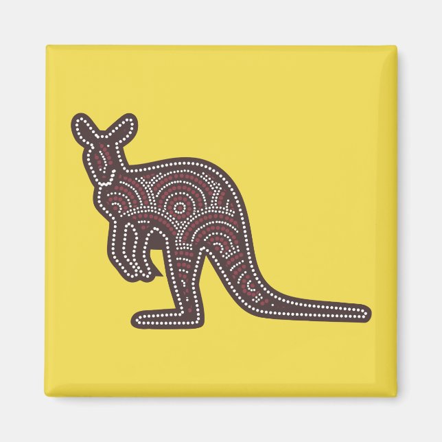 Känguru Mosaik Magnet (Framsidan)