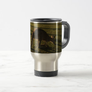 Känguru på skymningtravel mug resemugg