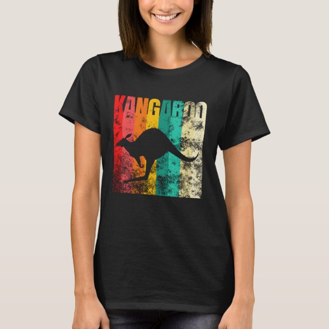 Känguru Retro T Shirt (Framsida)