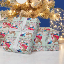 Känguru Santa påse Possum Kakadu God Jul Presentpapper