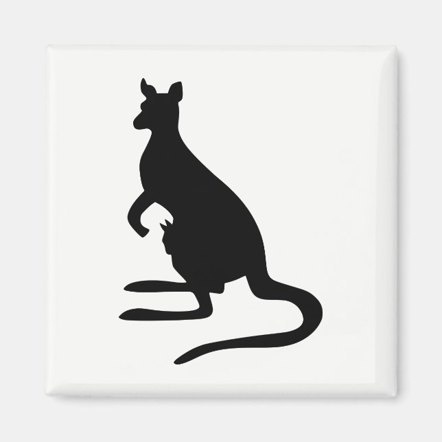 Känguru Siluett Magnet (Framsidan)