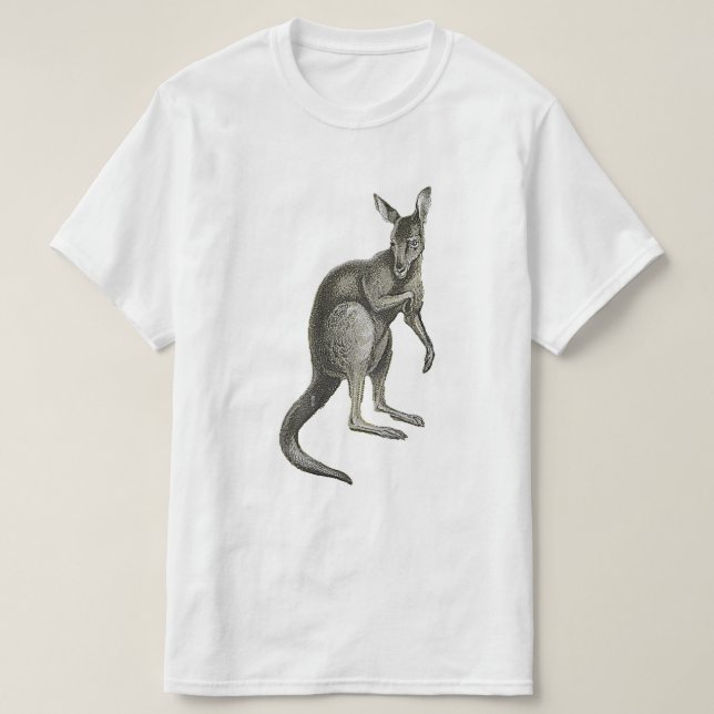 Känguru skiss design grafisk t-shirt (Design framsida)