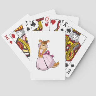 Känguru som brud med bröllopsklänning casinokort