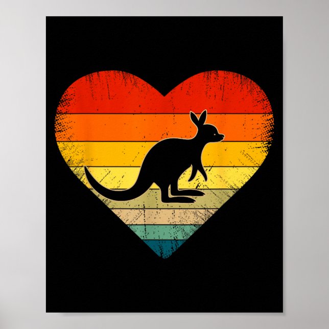 Känguru-tema grafisk för män och kvinnor rolig val poster (Framsidan)