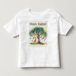 Känguru under eukalyptusträd med påskägg t shirt