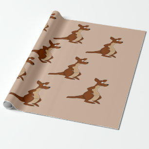 Kängurudesign som slår in papper presentpapper