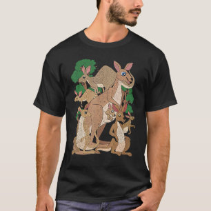 Känguruer Australien Djur Träd Aussie Känguru T Shirt