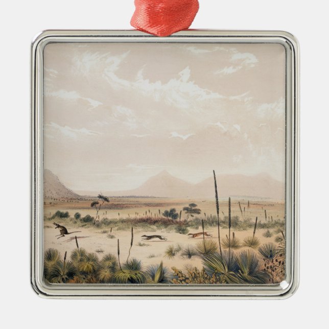 Kängurujakt Julgransprydnad Metall (Framsidan)