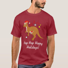 Kängurumamma och känguruunge på Hoppy helgdagar Tee Shirt