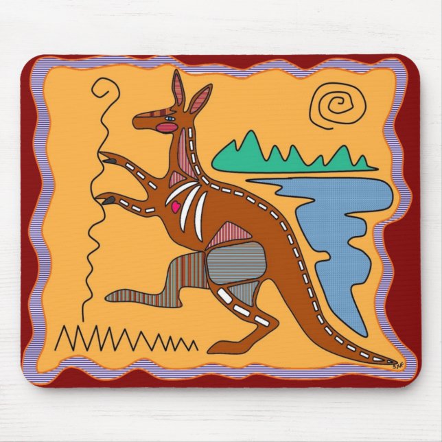 Kängurun röntgar konst musmatta (Framsidan)