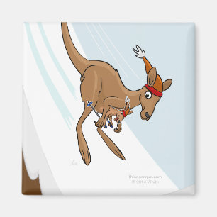 Kängurun skidar hoppmagneten magnet