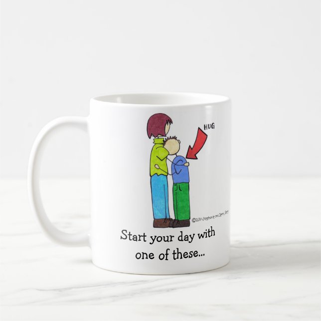 Känguruunge och mammamugg kaffemugg (Vänster)