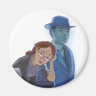 Känguruunge och Rosa kylmagnet Magnet