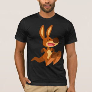 Känguruunge T-tröja för gullig tecknadkänguru Tee Shirt