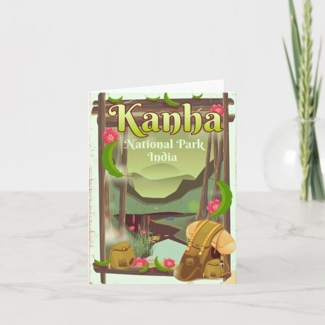 Kanha National Park India Helgkort (Framsida)
