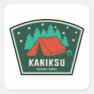 Kaniksu National Forest Idaho Camping Fyrkantigt Klistermärke