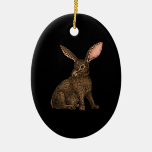 Kanin 4 julgransprydnad keramik (Framsidan)