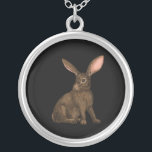 Kanin 4 silverpläterat halsband<br><div class="desc">Handmålad söt kanin.</div>