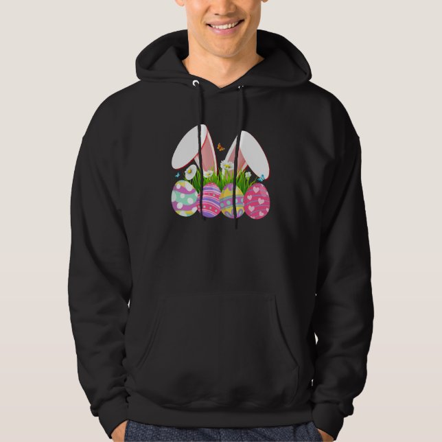 kanin ägg, retro, vintage hoodie (Framsida)