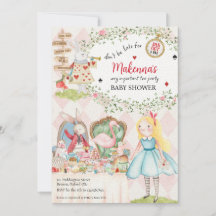 Kanin Alice Adeventures i Wonderland Baby Shower