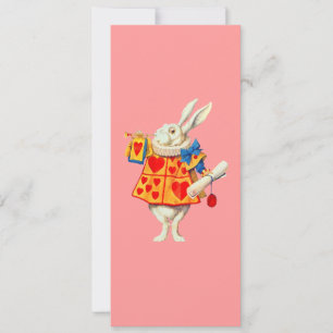 Kanin Alice Wonderland ~ Bjud in Färg ändring Inbjudningar