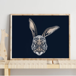 Kanin Animal Porträtt | Utskrift av kanonvägg Poster