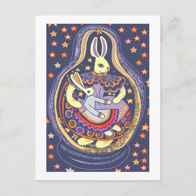 Kanin Babooshka Vykort (Framsida)