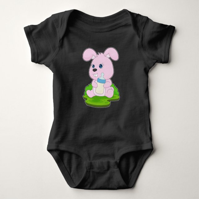 Kanin Baby flaska Mjölk T Shirt (Framsida)