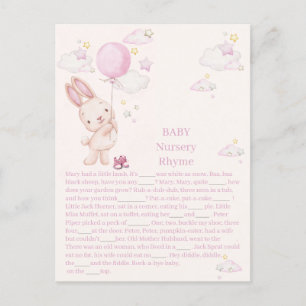 Kanin Baby Shower Flickleken Vykort