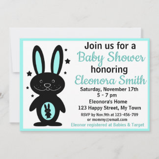 Kanin baby shower inbjudningar