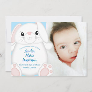 Kanin Baby Shower Skogsvärld Inbjudningar