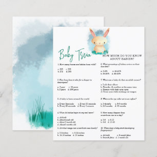 Kanin Baby Trivia Baby Shower Spel