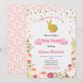 Kanin babyflicka dopkort för påsk inbjudningar