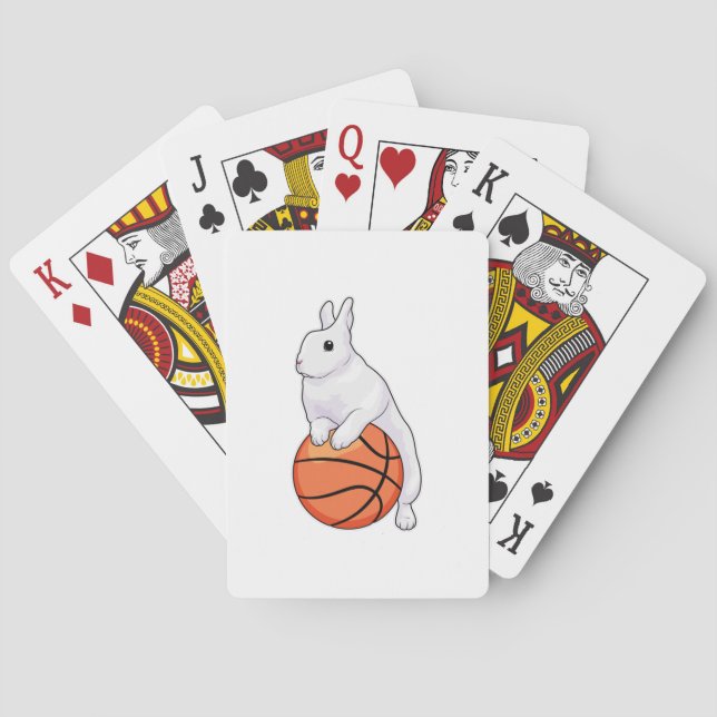Kanin Basketspelare Basket Casinokort (Baksidan)