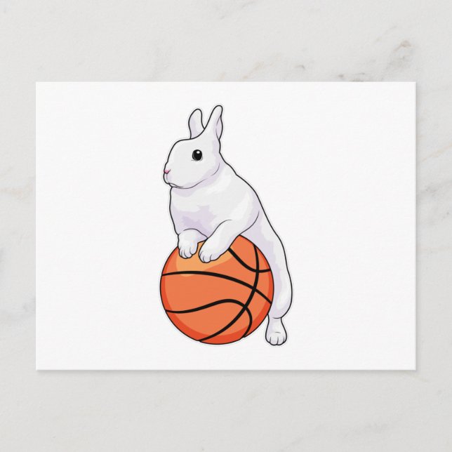 Kanin Basketspelare Basketboll Vykort (Framsida)