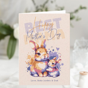 Kanin Bästa Mamma Personlig Mors Dag Helgkort